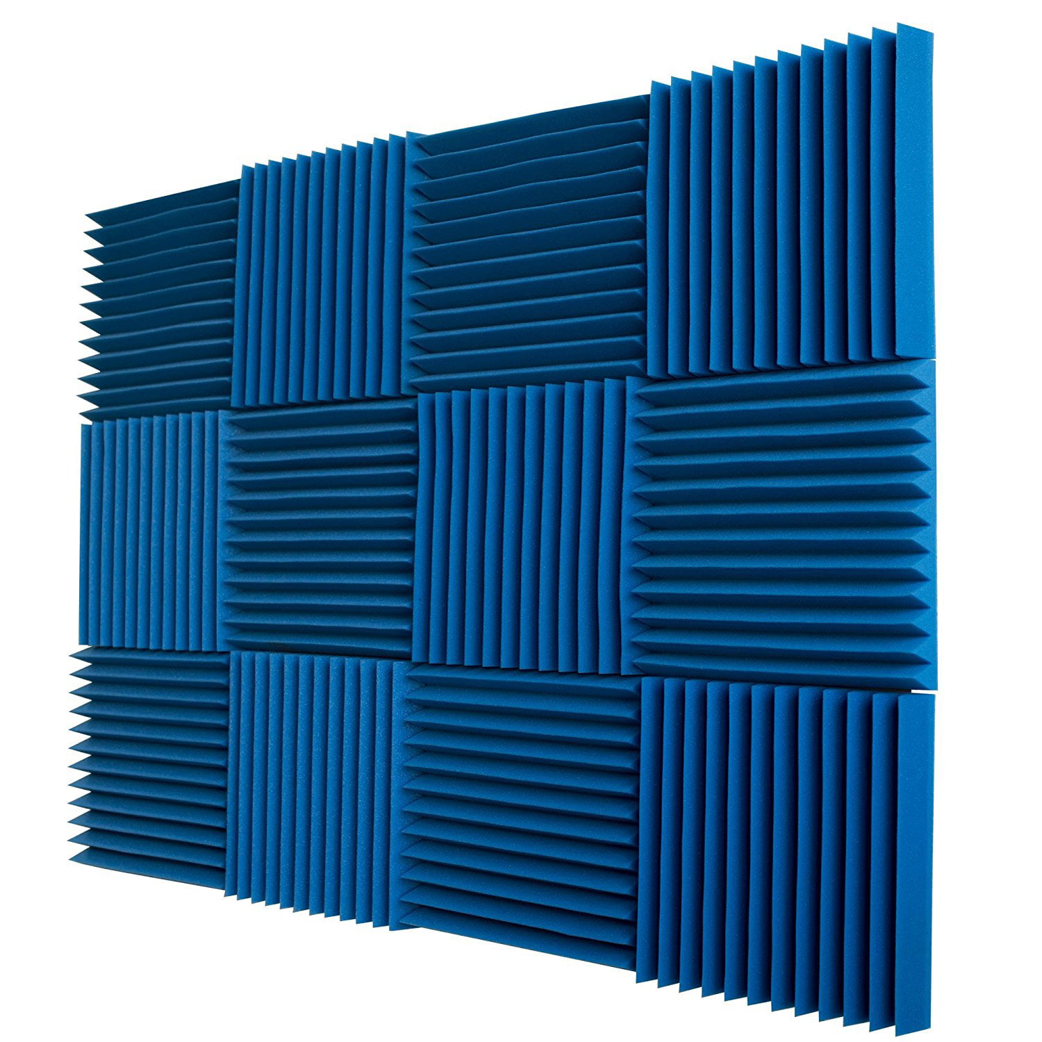 12 Acoustic Foam Tiles Wall Record Studio Sound Proof 12