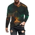 thumbnail image 2 of Nmnitkp Long Sleeve Shirt Trendy and Fashionable Graphic Men's Long Sleeve Shirt Round Neck Cross Print Pullover Top ​​​​​​​​​​​High-Quality and Healthy Fabric Men's Long Sleeve Shirt （Plus Size）, 2 of 5