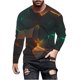 thumbnail image 2 of Blusas y camisas de manga larga con cuello redondo. Nueva camiseta casual de manga larga para hombre. Camiseta deportiva con estampado navideño. Blusas y camisas de manga larga con cuello redondo. Blu, 2 of 5