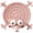 Pink, variant on Funny Crochet Squirrel Coasters, Crochet Coaster Heat-Resistant, Hand-Crocheted Fun Squirrel Coasters