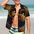 thumbnail image 3 of Lsque Five Nights At Freddy'S Pattern Hawaiian Shirt for Men Unisex Summer Beach Casual Short Sleeve Cotton Linen Button Down Shirts-XX-Large, 3 of 6