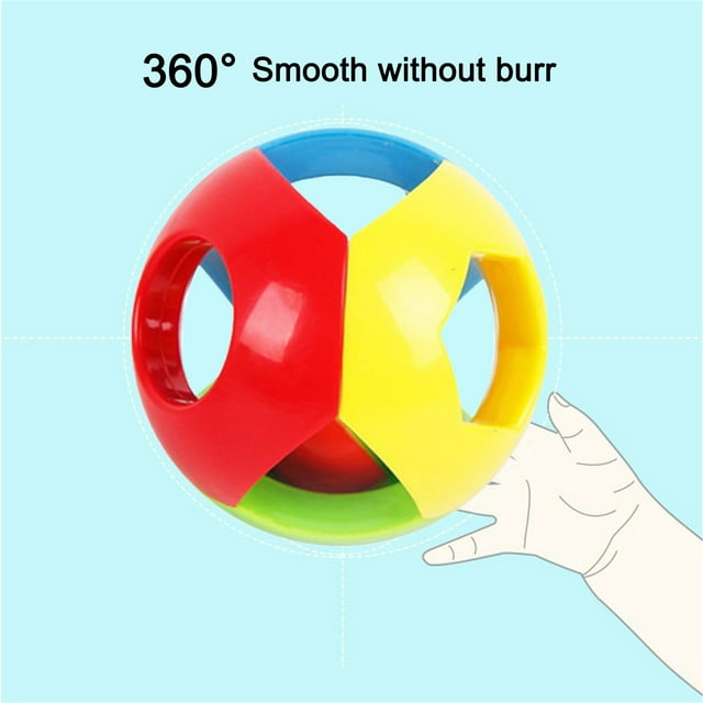 Pelota sonajero para bebé | Juguete colorido con sonido para el desarrollo | Mancuerna sensorial para recién nacidos, ideal para desarrollar el cerebro y la capacidad de agarre
