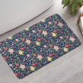 thumbnail image 2 of Pioneer Flower Floral Print Pattern Bathroom Rugs Mat, Non Slip Microfiber Bathroom Rug with Rubber Backing, Soft Mats for Bathroom Floor Tub Shower, 17"x30", 2 of 5