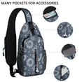 thumbnail image 2 of Exotic Papaya Pattern Sling Bag with Fun Kawaii Illustration – Lightweight Durable Polyester Crossbody Backpack Featuring Secure Zippers, Large Compartments, 2 of 5