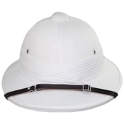 Indian Pith Helmet - Big Head Version - ADJUSTABLE - White
