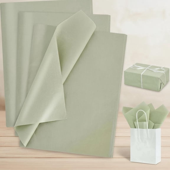 Sage Green Tissue Paper Bulk, Wrapping Tissue Paper for Gift Bags, Gift Wrap for Birthday Wedding Graduation DIY Crafts Holiday Flowers