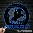 thumbnail image 3 of Craftnamesign Custom Cowboy Metal Wall Art LED Light, Custom Cowboy Name Sign, 3 of 5