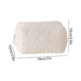 thumbnail image 3 of Steadline Bow Decor Nylon Storage Pouch,Zipper Small Accessory Organizer,Compact Carry Bag For Cosmetic Tools Jewelry Stationery Travel Sorting And Daily Sundry Arrangement(White), 3 of 7