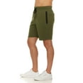 thumbnail image 4 of PURE CHAMP Mens Shorts French Terry 3 Pack Gym Shorts for Men Athletic Workout Training Shorts with Zipper Pocket and Drawstring Size XS-3XL (Group E, Large), 4 of 6