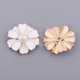 thumbnail image 4 of 10 botones decorativos de flores con diamantes de imitación y perlas artificiales para coser y hacer tú mismo. blanco + perla, 4 of 9