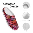 thumbnail image 5 of Fotbe Red Lips Kissing Pattern Women's Fuzzy Curly Fur Memory Foam Loafer Slippers Indoor Outdoor Slippers Winter Home Shoes-35/36, 5 of 7