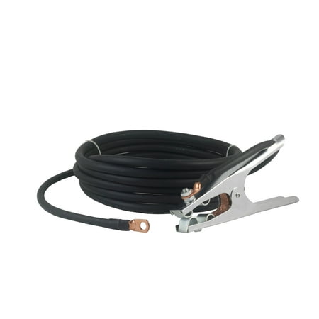 

200 Amp Welding Ground Clamp Lead Assembly - Terminal Lug Connector - #2 AWG cable (50 FEET)