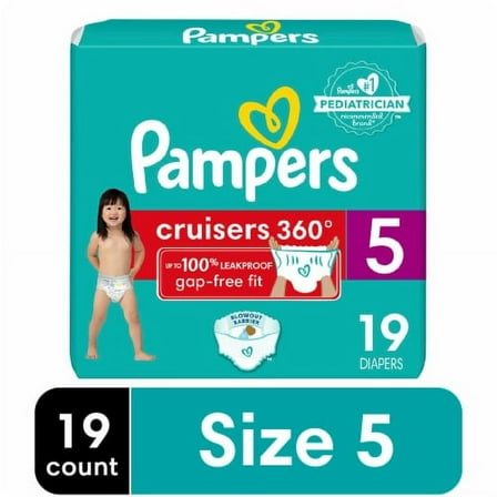 Pampers Cruisers 360 Baby Diapers Size 5 (27  lbs)