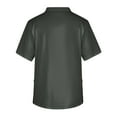 thumbnail image 3 of ADSSDQ Scrub Tops for Mens Soild/Gradient Color Plus Size V-Ncek Short Sleeve Comfort Workwear Shirt with 3 Pocket Dark Gray S, 3 of 3