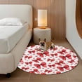 thumbnail image 2 of Valentine's Day Round Area Rug 7Ft Washable Circle Rugs for Dorm Laundry Room, Red Bows Love Heart Romantic Minimalist Non-Slip Carpet Floor Mats Indoor Outdoor Carpet Runner Aesthetic Home Decor, 2 of 8