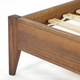 thumbnail image 4 of King Size Rustic Walnut Mid Century Slatted Platform Bed, 4 of 5