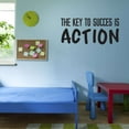 thumbnail image 2 of The Key To Success Is Action Inspirational Positive Life Quote Vinyl Decal Wall Art Sticker Designs Vinyl Stickers For Home House Walls Rooms Windows Bedroom Decoration Size (28x28 inch), 2 of 3