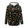 thumbnail image 5 of FOR U DESIGNS Butterfly Mushroom Hooded Pullover Sweatshirts for Women Size L Long Sleeve Oversized Hoodies Tops for Women Trendy Graphic Hoodie Pullover Winter, 5 of 7