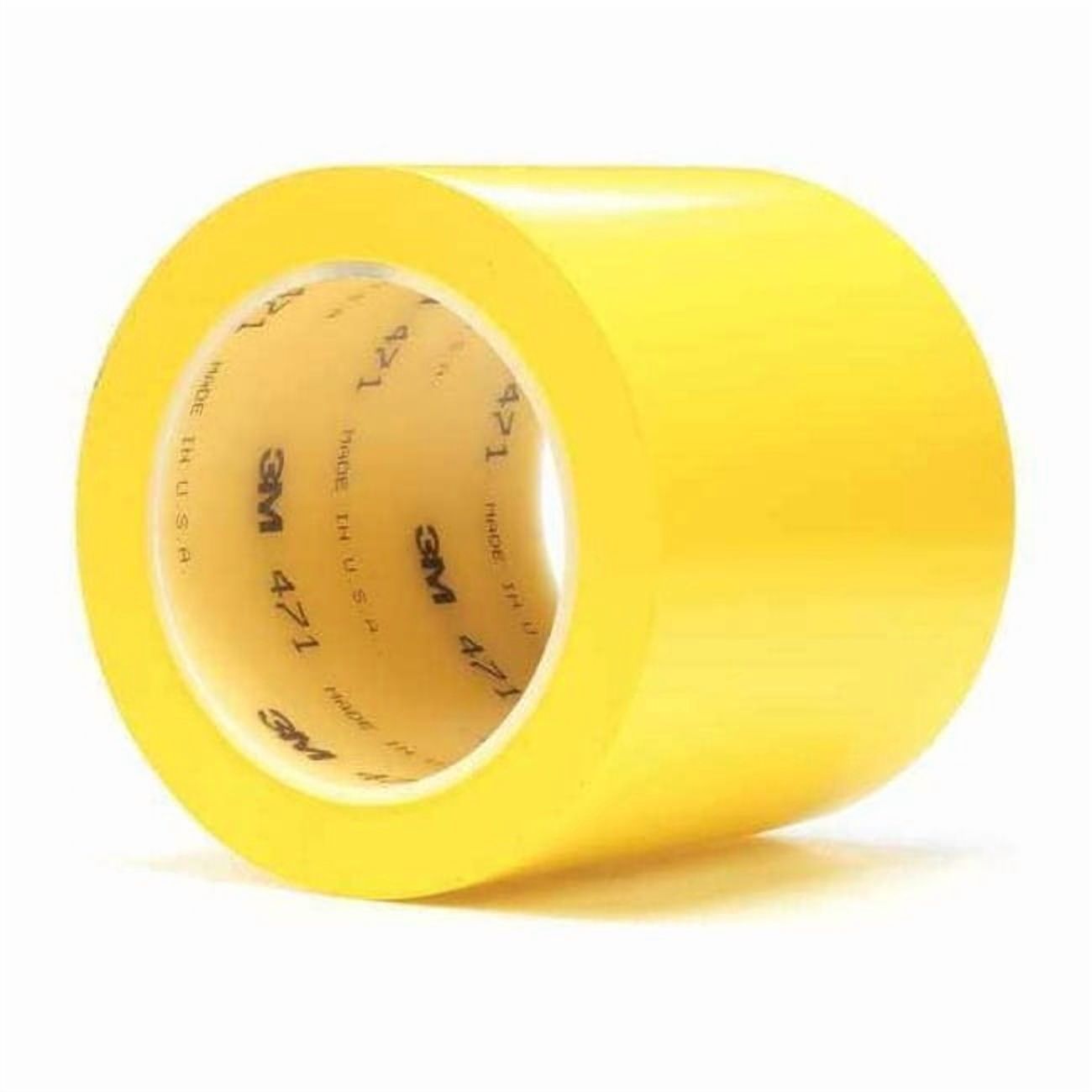 Floor Marking Tape Vinyl Yellow, 4" W x 4.1 mil Thick 471