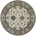 thumbnail image 4 of Art Carpet 841864104905 5 ft. Kensington Collection Jacobean Border Woven Round Area Rug, Ivory, 4 of 5