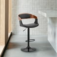 thumbnail image 2 of Maklaine 33" Modern Faux Leather Adjustable Bar Stool in Black, 2 of 10