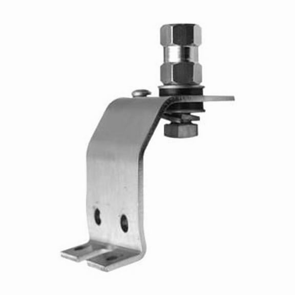 ACCESSORIES UNLIMITED - LOW PROFILE STAINLESS STEEL FENDER OR UNDERHOOD ANTENNA BRACKET FOR SHALLOW GROOVE MOUNTING IN COMPACT VEHICLES