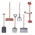 thumbnail image 4 of FENGGUIQU 6Pcs Farm Tools Model Set Assorted Color Sturdy PVC Material for Sand Table Decoration, 4 of 6