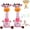 Pink*2, variant on Musical Giraffe Toy,3-in-1 Powered (USB/Battery/Remote) Dancing Plush with 15-Second Custom Recording,Repeats Speech, Plays 60 Classic Songs,Colorful Light Show,Tummy Time Infant Toy