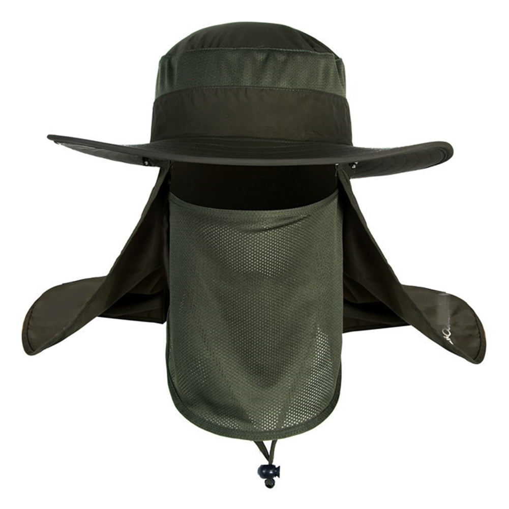 Outdoor Unisex Brim Sun Block Quick Drying Fishing Sun Cap Climbing Bucket Hat 