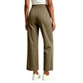 thumbnail image 6 of Cagogo Women Plus Size Wide Leg High Waisted Trousers with Pockets Casual Loose Ankle Pants Streetwear Travel Work Lounge Outfits Fall Winter Clothes, Khaki M, 6 of 9