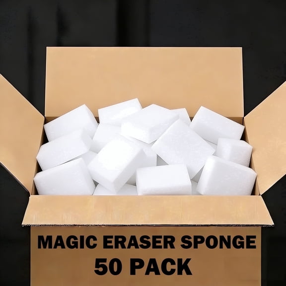 Extra Strong Magic Sponge Eraser,50 Pack Multi-Functional Melamine Sponge for Furniture,Bathroom,Bathtub, Sink,Floor, Baseboard, Wall Cleaner