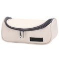 thumbnail image 1 of Estuche grande para lápices, color beige, cremallera suavizante, bolsa de aseo de viaje de lona duradera para oficina familiar al aire libre, 1 of 5