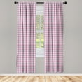 thumbnail image 3 of Ambesonne Floral Curtains, Spring Flowers Chain, Pair of 28"x95", Pale Pink White Teal, 3 of 5
