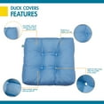 thumbnail image 5 of Duck Covers Water-Resistant Indoor Outdoor Seat Cushions, 19 x 19 x 5 inch, Periwinkle Blue, 2 Pack, 5 of 9