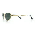 thumbnail image 6 of Womens Y2K Styling Metal Rim Cat Eye Retro Sunglasses Gold - Green, 6 of 8