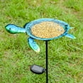 thumbnail image 5 of MUMTOP Outdoor Bird Bath Solar Birdbath Small Birdfeeder with Turtle Metal Stake for Garden Yard Outside Decor, 5 of 7