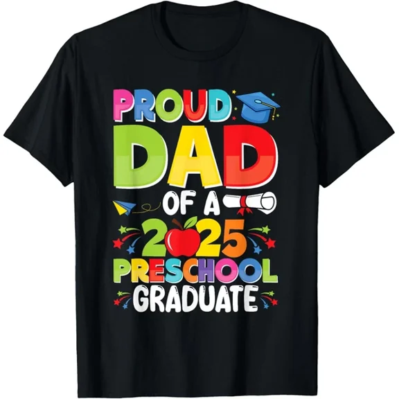 DOPASHIRT Proud Dad Class Of 2025 Preschool Pre-K Graduate Graduation T-Shirt Unisex S-5XL Hot Trending Shirt, Vintage Birthday Gift