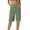 Green, variant on Hienoo Women's Straight Twill Shorts Mid Rise Casual Bermuda Shorts, Sizes S-XXL
