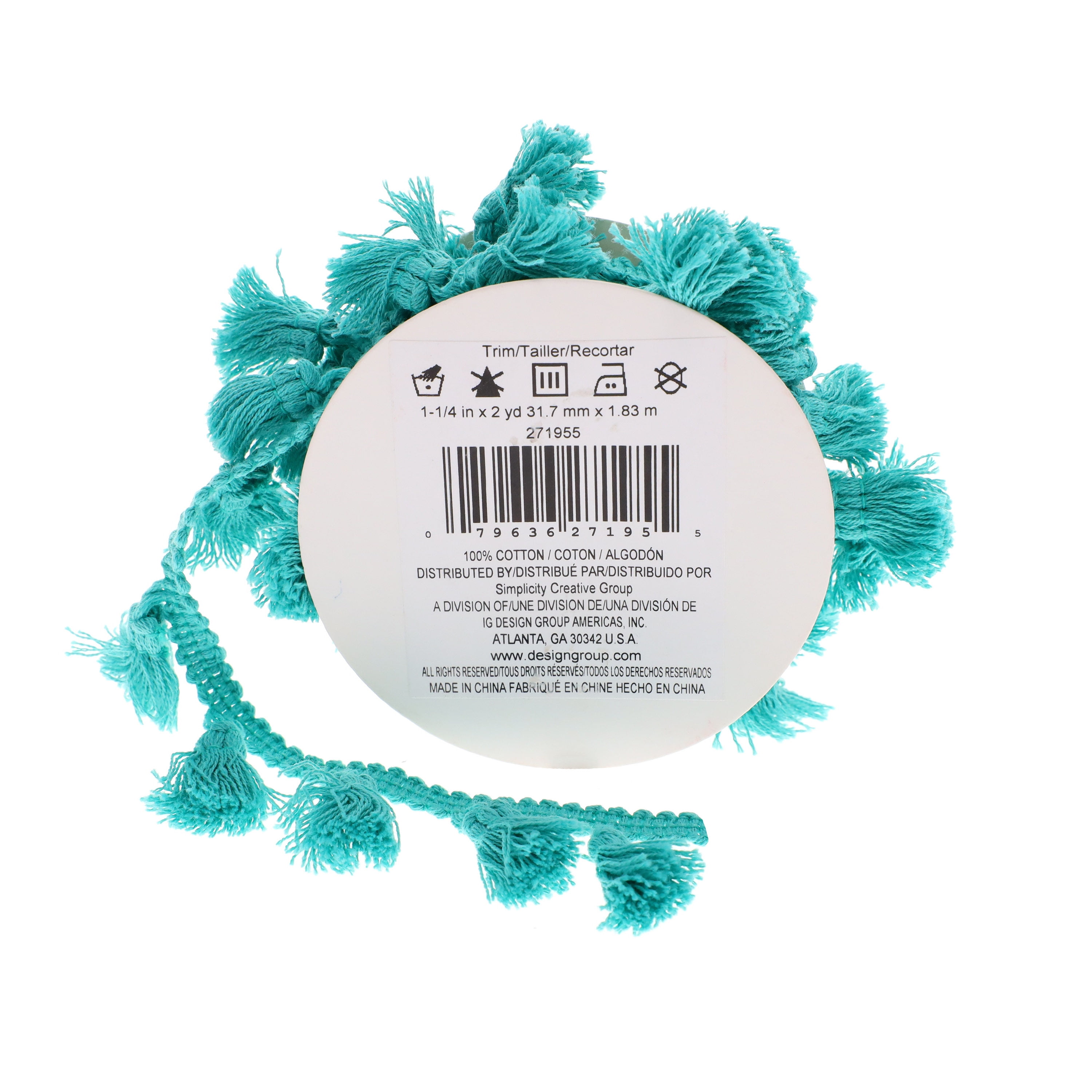 Simplicity Medium Pom Pom Trim 0.75'' Teal by Joann