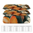 thumbnail image 2 of 3 Pcs Soft Bedding Set, Includes 1 Duvet Cover with Zipper And 2 Pillow,Shams Hawaiian Hibiscus Garden Orange Flowers Full(79"×90"), 2 of 8