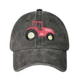 thumbnail image 4 of Krdevn Washed Kids Baseball Cap Cute Green Tractor Embroidery Adjustable Strap Soft Breathable Unisex Casual Sun Hat for Toddler Boys Girls Outdoor Daily Wear, 4 of 4