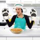 thumbnail image 3 of Guantes para horno, manoplas para horno resistentes al calor, 1 par de bonitos guantes para horno con forma de garra de oso, diseño antideslizante de silicona, adecuados para cocinar, hornear, asar a, 3 of 5