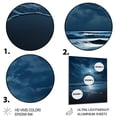 thumbnail image 3 of Designart "Beach Photo peaceful Moonlight I" Nautical & Beach Metal Wall Art, 3 of 5
