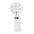 thumbnail image 2 of Mini ventilador de mano con soporte para teléfono, ventilador portátil personal de velocidad ajustable para senderismo, pesca en interiores y exterior Blanco Soledad Abanico portátil, 2 of 10