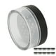 thumbnail image 3 of Contenedor de polvo facial, plástico transparente cuerpo tapa negra redonda circular 10pcs frascos de polvo suelto para mumeSa para subpackaje, 3 of 7