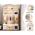 thumbnail image 6 of 17 Cube Portable Wardrobe For , Blankets, And Clothes, White Finish Modern Cabinet With Storage Option, 6 of 7