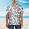 thumbnail image 4 of Balery Snake Print Men's Hawaiian Shirts Short Sleeve Beach Shirt Relaxed Fit Vacation Button Down Shirts-3X-Large, 4 of 9