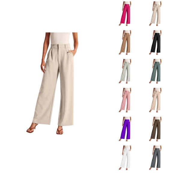 Pants for Women Wide Leg Pants for Women Women's Casual Pants Women Wide Leg Pants for Work Business Casual High Waisted Dress Flowing Trousers