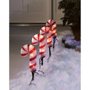 Holiday Time 4-Count Candy Cane Pathway Christmas Lights