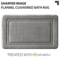thumbnail image 4 of Sharper Image Hotel Boarder Memory Foam Back Bath Rug, Light Grey Polyester, 21 x 34" inches, 4 of 7